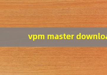 vpm master download